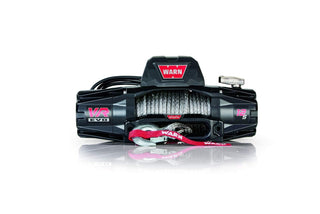 WARN 103255 VR EVO 12-S Electric 12V DC Winch with Synthetic Rope: 3/8" Diameter x 90' Length, 6 Ton (12,000 lb) Pulling Capacity , Black - RHINO 4X4 UNITED STATES