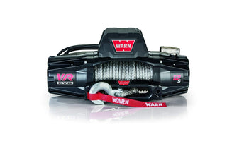 WARN 103255 VR EVO 12-S Electric 12V DC Winch with Synthetic Rope: 3/8" Diameter x 90' Length, 6 Ton (12,000 lb) Pulling Capacity , Black - RHINO 4X4 UNITED STATES