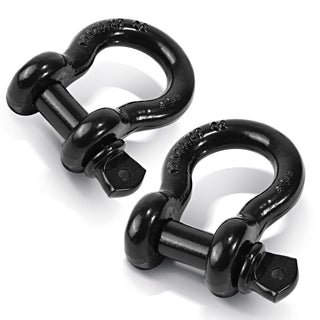 Rhino Shackles  RED 3/4" 2 Pack, D Shackle Rugged 20 Ton (44,000 lbs) Maximum Break Strength, 4.75 Ton (9,500 Lbs) Capacity - RHINO 4X4 UNITED STATES