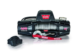 WARN 103255 VR EVO 12-S Electric 12V DC Winch with Synthetic Rope: 3/8" Diameter x 90' Length, 6 Ton (12,000 lb) Pulling Capacity , Black - RHINO 4X4 UNITED STATES