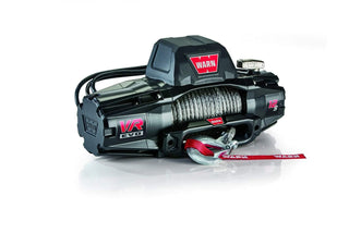 WARN 103255 VR EVO 12-S Electric 12V DC Winch with Synthetic Rope: 3/8" Diameter x 90' Length, 6 Ton (12,000 lb) Pulling Capacity , Black - RHINO 4X4 UNITED STATES