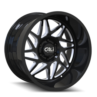 CALI OFF-ROAD GEMINI 9112 GLOSS BLACK MILLED 22X12 8-170 -51MM 125.2MM